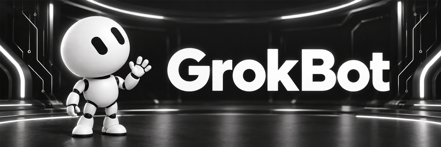 GrokBot standing beside the GrokBot name